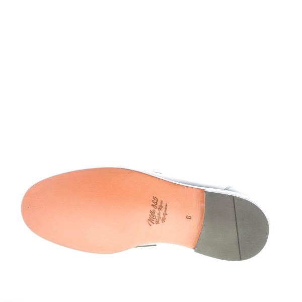 MILLE885 uomo mocassino Milton in pelle NERO con mascherina. Suola in cuoio - immagine 8