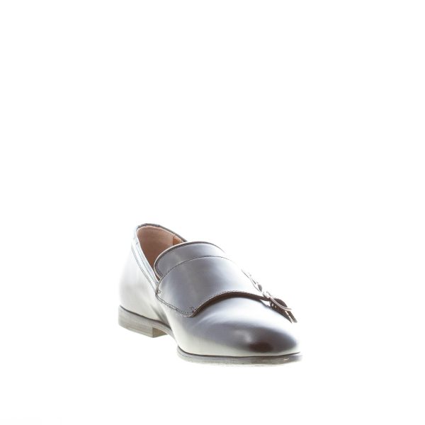 MILLE885 uomo scarpa doppia fibbia Simon in pelle NERO. Suola in gomma - immagine 6