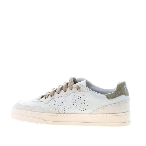 P448 uomo sneaker Bali in nabuk BIANCO più VERDE CHIARO