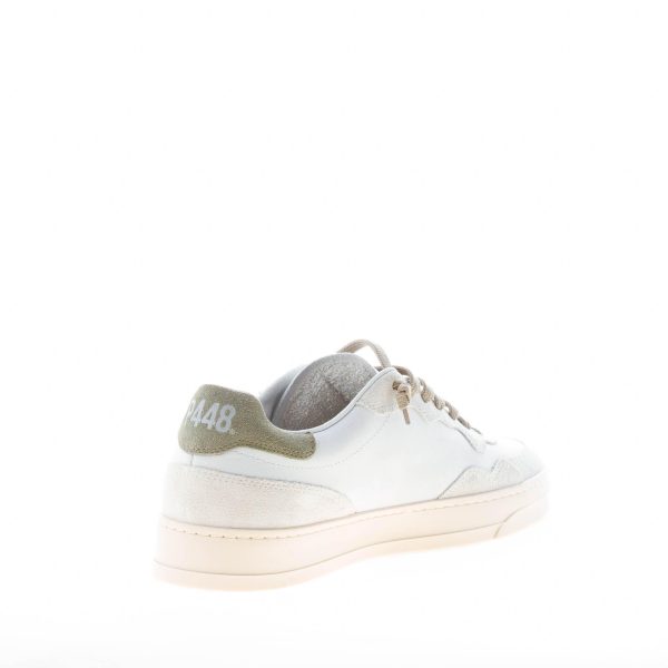 P448 uomo sneaker Bali in nabuk BIANCO più VERDE CHIARO - immagine 4