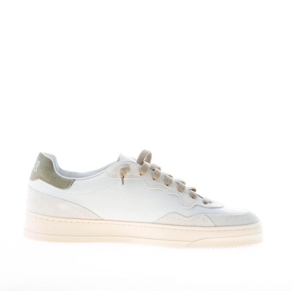 P448 uomo sneaker Bali in nabuk BIANCO più VERDE CHIARO - immagine 5