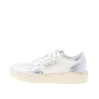 BACK 70 donna sneaker Slam K V11 in pelle BIANCO più ARGENTO