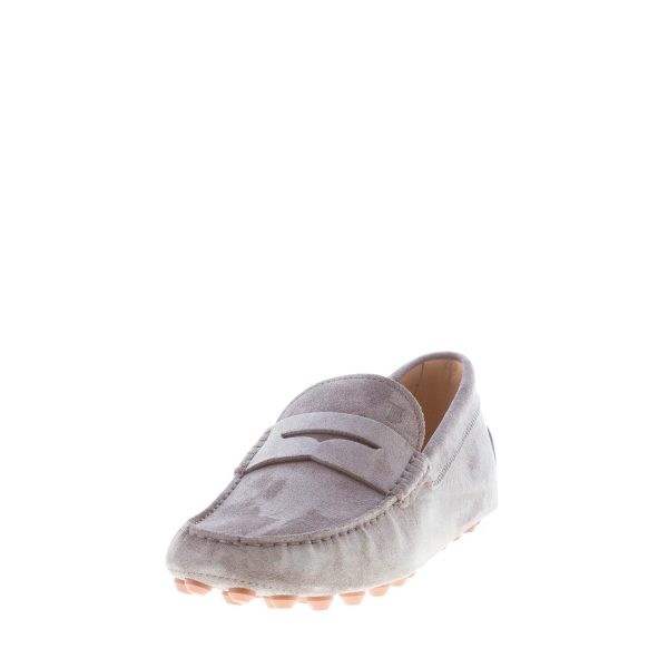 TOD'S uomo mocassino Gommino Bubble in camoscio GRIGIO con mascherina - immagine 2