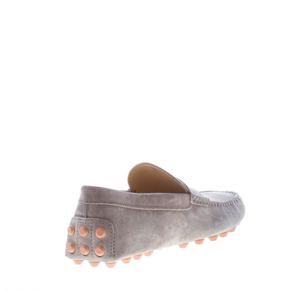 TOD'S uomo mocassino Gommino Bubble in camoscio GRIGIO con mascherina - immagine 4