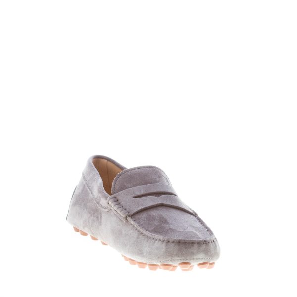 TOD'S uomo mocassino Gommino Bubble in camoscio GRIGIO con mascherina - immagine 6