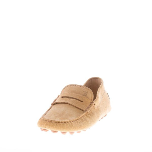 TOD'S uomo mocassino Gommino Bubble in camoscio MARRONE con mascherina - immagine 2