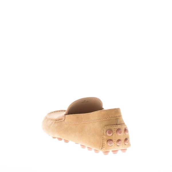 TOD'S uomo mocassino Gommino Bubble in camoscio MARRONE con mascherina - immagine 3