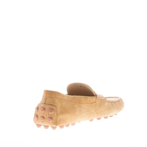 TOD'S uomo mocassino Gommino Bubble in camoscio MARRONE con mascherina - immagine 4