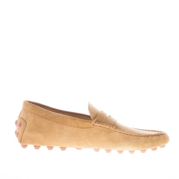 TOD'S uomo mocassino Gommino Bubble in camoscio MARRONE con mascherina - immagine 5