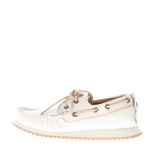 VOILE BLANCHE uomo mocassino da barca Hull in pelle abrasivata dusty BEIGE