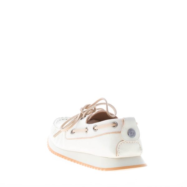 VOILE BLANCHE uomo mocassino da barca Hull in pelle abrasivata dusty BEIGE - immagine 3