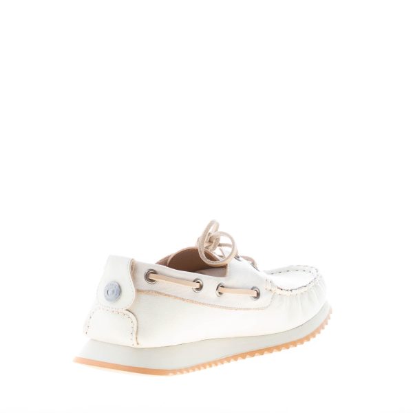 VOILE BLANCHE uomo mocassino da barca Hull in pelle abrasivata dusty BEIGE - immagine 4