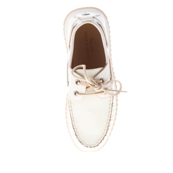 VOILE BLANCHE uomo mocassino da barca Hull in pelle abrasivata dusty BEIGE - immagine 6