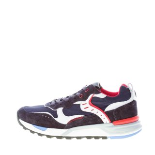 VOILE BLANCHE uomo sneaker Bholt in camoscio e tessuto nylon BLU più bianco