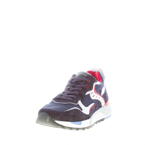 VOILE BLANCHE uomo sneaker Bholt in camoscio e tessuto nylon BLU più bianco - immagine 2