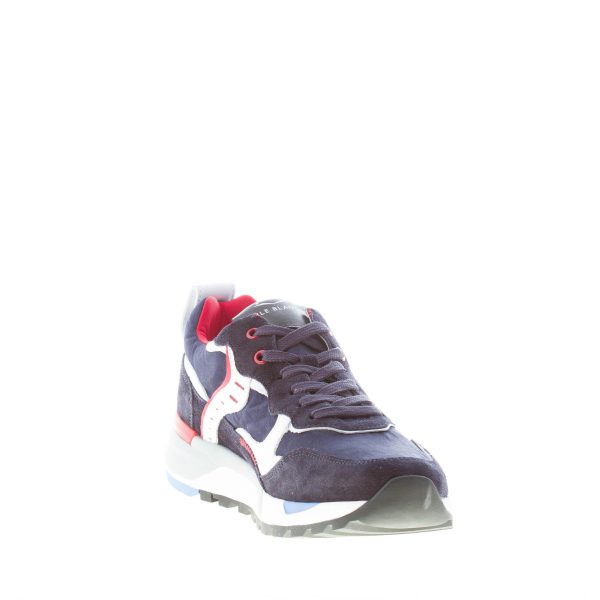 VOILE BLANCHE uomo sneaker Bholt in camoscio e tessuto nylon BLU più bianco - immagine 6