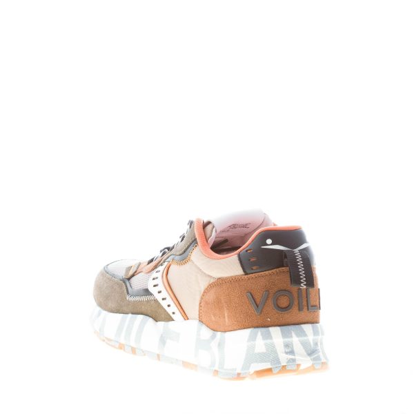 VOILE BLANCHE uomo sneaker Club01 in camoscio e tessuto a rete MILITARE MARRONE ARANCIONE - immagine 3