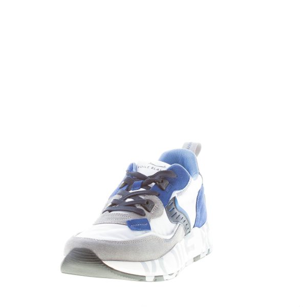 VOILE BLANCHE uomo sneaker Club01 in camoscio e tessuto nylon GRIGIO AZZURRO BIANCO - immagine 2