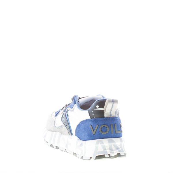 VOILE BLANCHE uomo sneaker Club01 in camoscio e tessuto nylon GRIGIO AZZURRO BIANCO - immagine 3