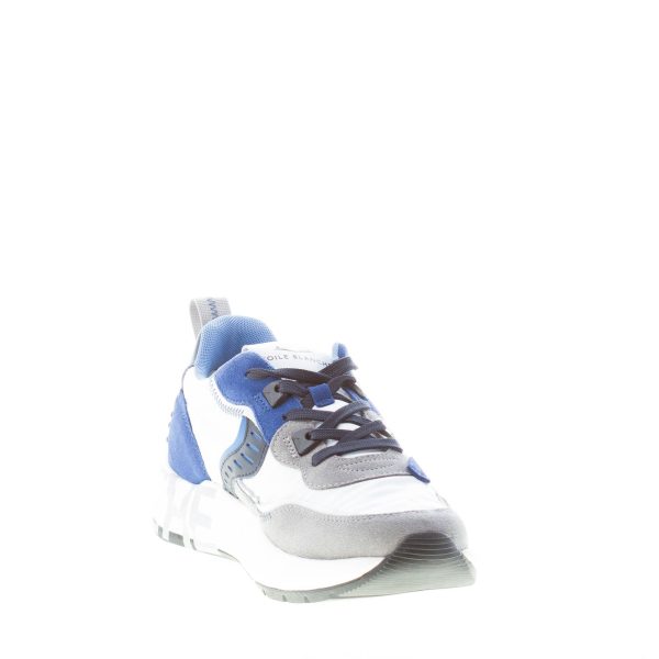 VOILE BLANCHE uomo sneaker Club01 in camoscio e tessuto nylon GRIGIO AZZURRO BIANCO - immagine 6