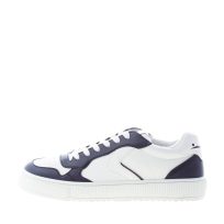 VOILE BLANCHE uomo sneaker Hybro 03 in pelle vegana BIANCO più BLU