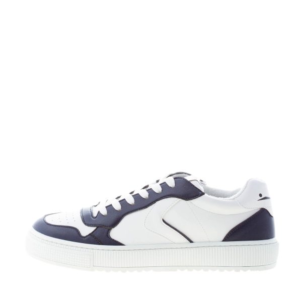 VOILE BLANCHE uomo sneaker Hybro 03 in pelle vegana BIANCO più BLU