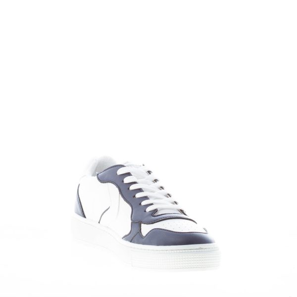 VOILE BLANCHE uomo sneaker Hybro 03 in pelle vegana BIANCO più BLU - immagine 6