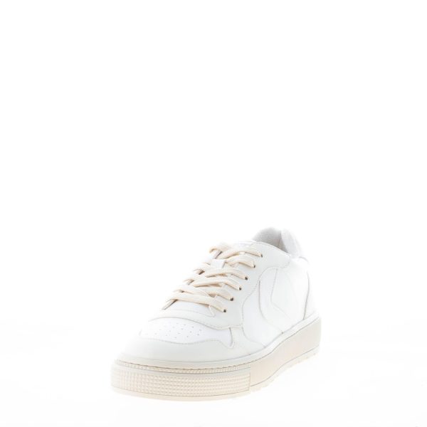 VOILE BLANCHE uomo sneaker Hybro 03 in pelle vegana BIANCO più CREMA - immagine 2
