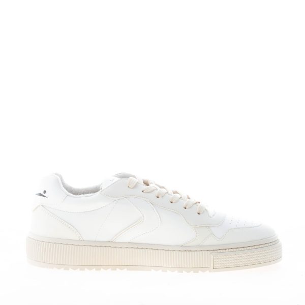 VOILE BLANCHE uomo sneaker Hybro 03 in pelle vegana BIANCO più CREMA - immagine 5