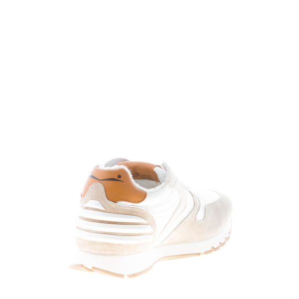 VOILE BLANCHE uomo sneaker LIAM POWER in camoscio BEIGE e tessuto BIANCO - immagine 4