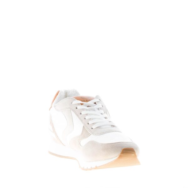 VOILE BLANCHE uomo sneaker LIAM POWER in camoscio BEIGE e tessuto BIANCO - immagine 6