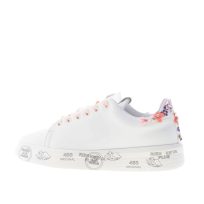 PREMIATA donna sneaker BELLE 6709 in pelle BIANCO con applicazione fiori