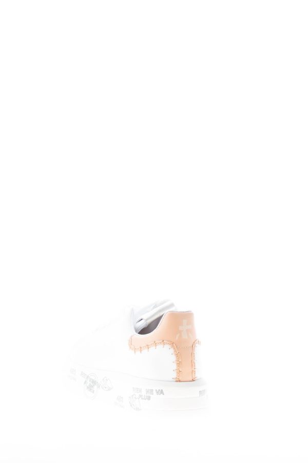 PREMIATA donna sneaker BELLE 6711 in pelle BIANCO più cammello - immagine 3