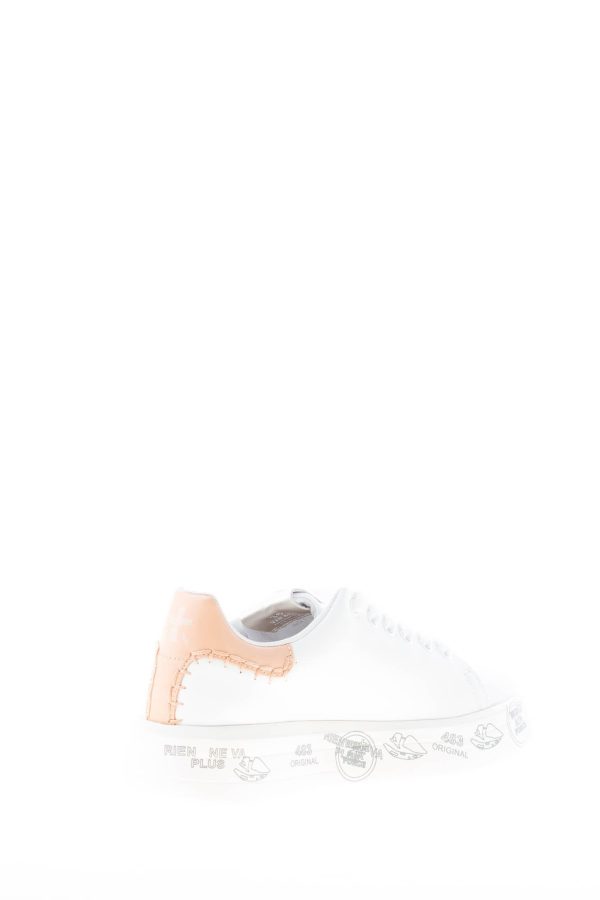 PREMIATA donna sneaker BELLE 6711 in pelle BIANCO più cammello - immagine 4