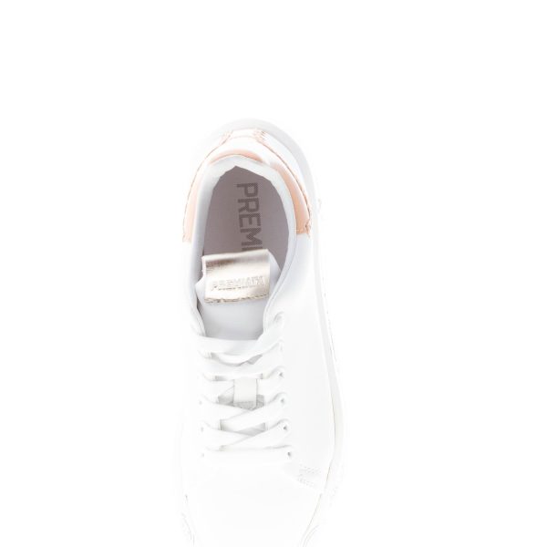 PREMIATA donna sneaker BELLE 6711 in pelle BIANCO più cammello - immagine 7
