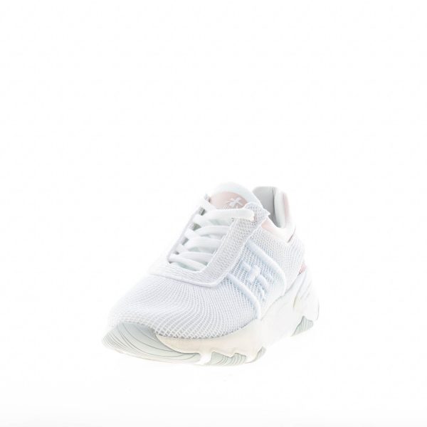 PREMIATA donna sneaker BUFF 6207 in tessuto tecnico a rete BIANCO più rosa - immagine 2