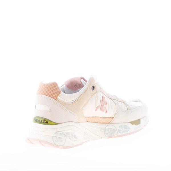 PREMIATA donna sneaker MASE 6257 in camoscio e tessuto nylon BEIGE più rosa - immagine 4