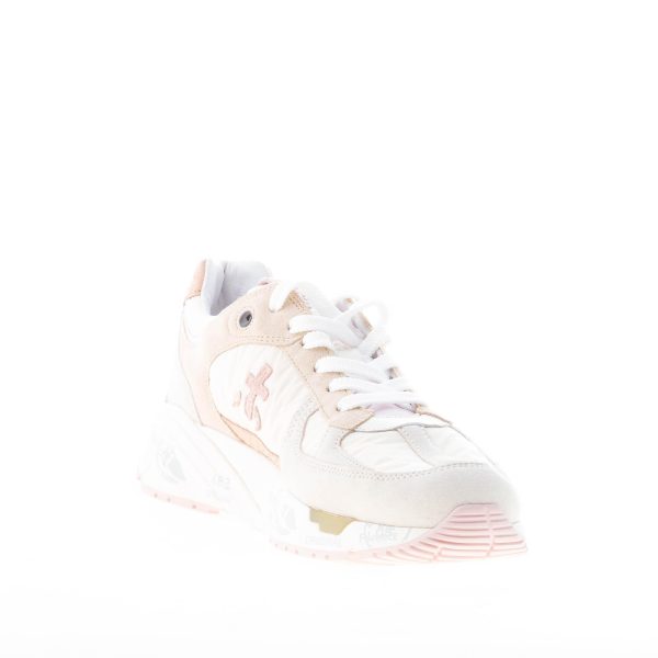 PREMIATA donna sneaker MASE 6257 in camoscio e tessuto nylon BEIGE più rosa - immagine 6