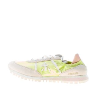 PREMIATA donna sneaker SEAND 6248 in tessuto GIALLO e camoscio BEIGE con elastico