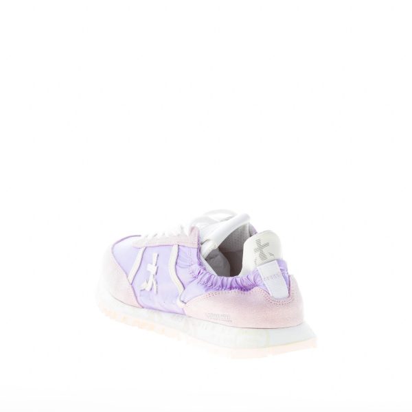 PREMIATA donna sneaker SEAND 6250 in tessuto LILLA e camoscio rosa con elastico - immagine 3