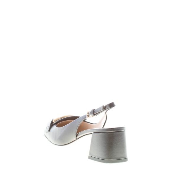 TOD'S donna decolletè slingback Kate in pelle NERO con catena oro. Tacco 5 cm - immagine 3
