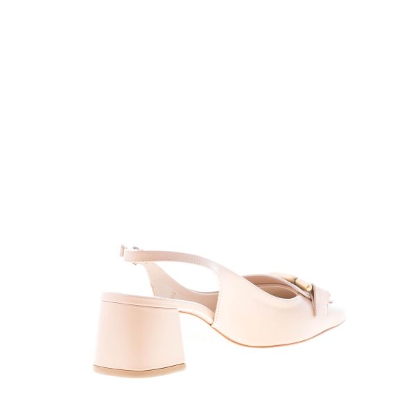 TOD'S donna decolletè slingback Kate in pelle ROSA CIPRIA con catena oro. Tacco 5 cm - immagine 4
