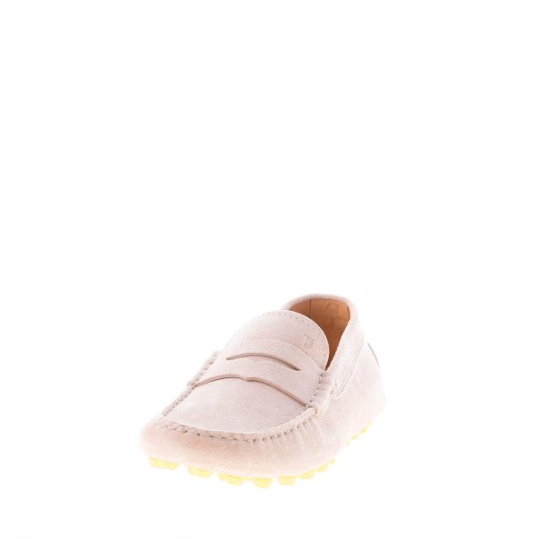 TOD'S donna mocassino Gommino Bubble in camoscio ROSA CIPRIA con mascherina - immagine 2