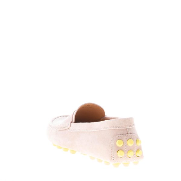TOD'S donna mocassino Gommino Bubble in camoscio ROSA CIPRIA con mascherina - immagine 3