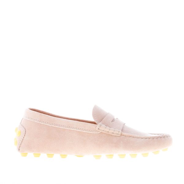 TOD'S donna mocassino Gommino Bubble in camoscio ROSA CIPRIA con mascherina - immagine 5