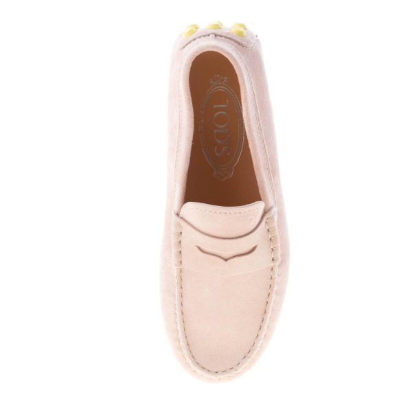 TOD'S donna mocassino Gommino Bubble in camoscio ROSA CIPRIA con mascherina - immagine 7
