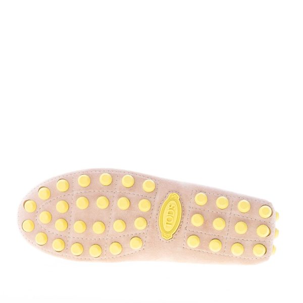 TOD'S donna mocassino Gommino Bubble in camoscio ROSA CIPRIA con mascherina - immagine 8