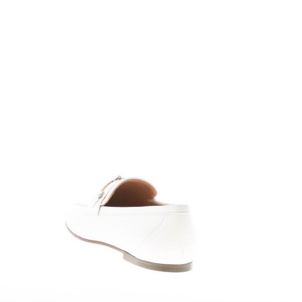 TOD'S donna mocassino in pelle YOGURT con morsetto T-Ring. Suola cuoio - immagine 3