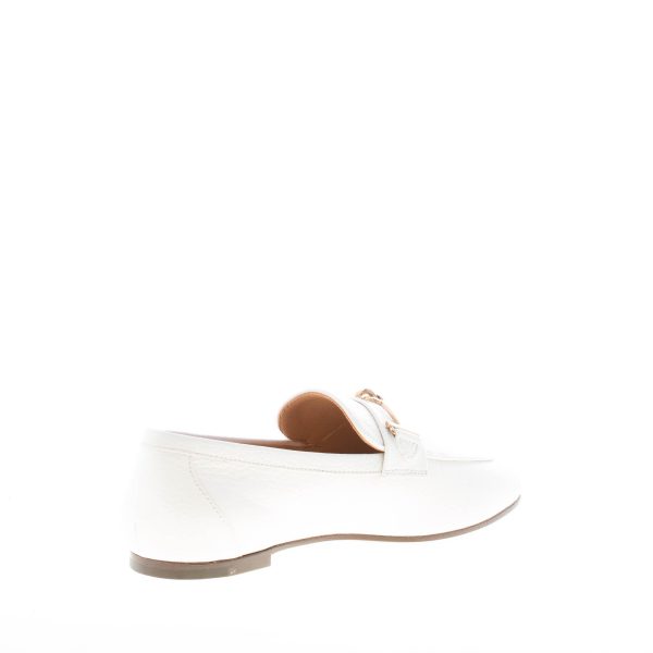 TOD'S donna mocassino in pelle YOGURT con morsetto T-Ring. Suola cuoio - immagine 4