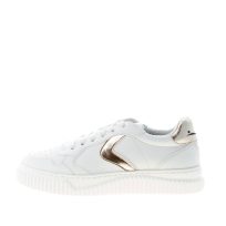 VOILE BLANCHE donna sneaker Hybro 03 in pelle vegetale BIANCO più platino